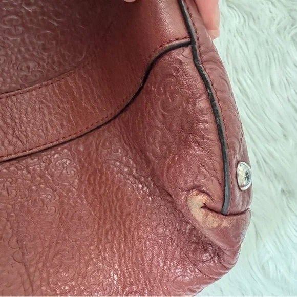 Authentic Gucci Guccissima GG Burgundy Wine Red Tote Bamboo Leather Bag ♥️ - Picture 11 of 11